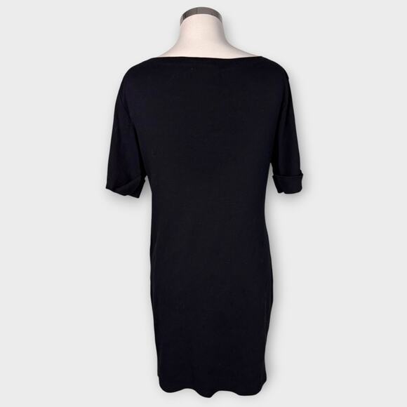 Karen Scott Sport Womens Medium Black Short Sleeve TShirt Dress - Picture 5 of 7